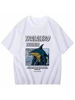 Dr?le Italien Brainrot Meme Impression T-Shirt Tralalero Tralala Tung Tung Tung Sahur Bombardiro Crocodilo T-Shirt Homes T-Shirt S įvairiaspalvis