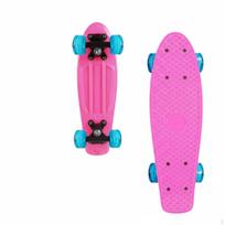 17 Inch Fish Skateboard LightUp Wheels Mini Cruiser NonSlip Deck Penny Board for Kids,