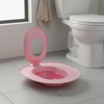 Cat Toilet Training Seat WaterResistant Odor Control for Washroom Pink