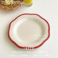 Dim Sum Dessert Plate Afternoon Tea Premium Sense Special Good-looking Ceramic Plate Premium Creative Style Cake Plate