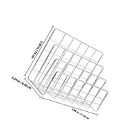 Sturdy Iron Desk File Organizer Desktop Mail Holder Countertop File Sorter for Documents Receipts Postcards Notebooks Bookshelf sidabras