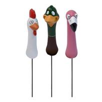 3Pcs/Set Synthetic Resin Flamingo Ornament, Weather-resistant Flamingo Stake for Home Office Kitchen Patio Backyard Decoration