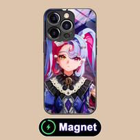 Wuthering Waves Roccia Glass MagSafe Mobile Phone Case for iPhone 17 16 Shockproof Phone Cover 11 Air Pro Max Plus Mini Colorful Cover iPhone17