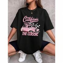 Y2K Summer Clothing Caliper Letter Print Wounisex's Vintage Cotton T-Shirt Classic Style Harajuku Style Creative Summer Street Retr S įvairiaspalvis