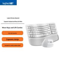 Logitech Wave Keys & Lift Ergonomic Wireless Keyboard & Mouse Combo balta spalva
