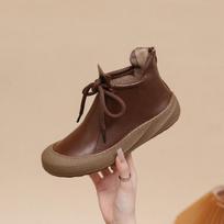 Soft Genuine Leather Fashion Ankle Boots for Women Brand Casual Autumn Early Winter Ladies Boots Plus Size up to 41 for Daily Wear 35 ruda