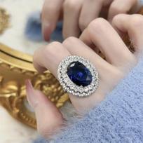Elegant French Retro Ruby Oval Ring: Women's Adjustable, Exquisite, Versatile Jewelry Adjustable Open