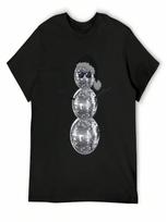 Disco Ball Snowman Dark Santa New Year's Eve Ball Drop Holiday Christmas T-Shirt Rapper Graphic Tees unisex's Clothing S įvairiaspalvis