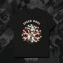 Motorcycle Racing Sexy Hot Girl Poster Printed Graphic T-Shirt unisex And Wounisex Short Sleeve Breathable Motorcycle T-Shirt S įvairiaspalvis