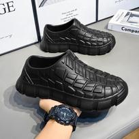 Men's Waterproof Non-Slip Odor-Resistant Summer Outdoor Casual Drive Slippers 40 juoda