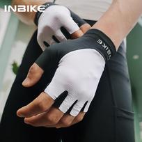 INBIKE Half Finger MTB Cycling Gloves Summer Bicycle Gloves for Men Riding SBR Palm Padded Mountain Road Bike Gloves Accessories XL tamsiai mėlyna