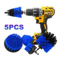 5Pcs Multi-Purpose Electric Drill-Brush Power Scrubber Brush Set Cordless Drill Attachment Kit Kitchen Bathroom Cleaning Kit CHINA black