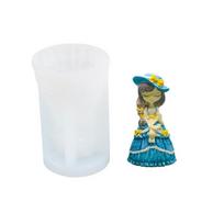 Žvakių formelės Princesės formos Dervos žvakių gamybos įrankiai Molio formelės Amigurumi formelės balta