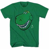 Toy Story Rex Face Adult 100% Cotton T-shirt Mens Tees Top 3XL