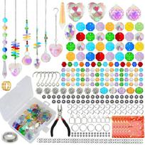 460 Pieces Glass Bead Suncatchers Kits Stylish Lights Catching Rainbow Pendants for Parties Hanging Wind Chimes Supplies 1