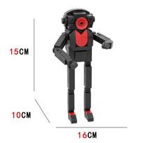Hot New A Series of Skibidi Toilet Man Drill Male Titan Man Female TV Personality Building Blocks Set Toy for Kids New Year Gift