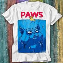 Paws Jaws Cat Kitten Duck Anime Poster Parody T Shirt Mens Womens Tees Top Top Tee 284 L