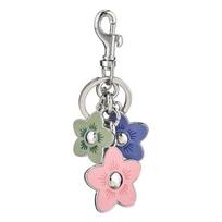Keychain Pendant Imitation Leather Floral Design Key Chain with Strong Lobster Clasp Lightweight Backpacks Accessory Size#1pc