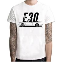 2026 Summer New Model Turbo E30 Car TShirt  HighQuality Fashion Casual Mens Roundneck Printed TShirt S