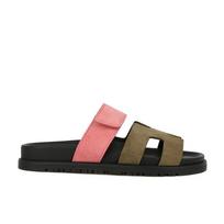 Sheepskin version~ Super soft second uncle leather Velcro casual thick-soled H slippers women's sandals wear summer with sandals 35