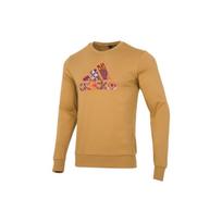 Men's adidas Pattern Printing Round Neck Pullover Turmeric HI3288 M