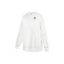 (WMNS) Nike SS22 Sportswear Athletic Club Printing Fleece Round-neck Swea White Women's DQ9146-133 XS