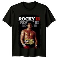 Rokis III (1982 m) Filmo plakato įkvėpti marškinėliai Retro 80-ųjų marškinėliai Unisex L black