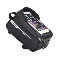 Bike Handlebar Bag with Touch Screen Phone Holder Waterproof Bicycle Storage Case Large Capacity Top Tube Pouch for Cycling One Size juoda