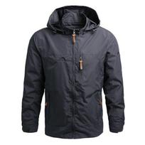 Men's Autumn Windbreaker Man Windshield Jacket Men Spring Coat Mens Camping Jackets Male Work Wear Clothes M pilka spalva