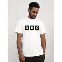 Men'S Funny BBC Bum Ba Clart T-Shirt - with BBC Lettering & Bumbaclart Parody Design - Casual Round Neck Humorous Novelty Tee for Casual Attire, S juoda