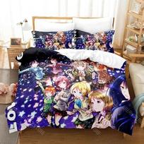 3D Print Love Live! Anime Kawaii Girs Bedding Set Single Twin Full Queen King Size Bed Set Adult Kid Bedroom Duvetcover Sets 135x200cm