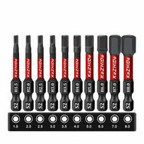 10 Piece S2 Strong Magnetic Drill Bit Set Impact Resistant for Power Tools Anti Rust Performance Ideal for DIY Repairs A1
