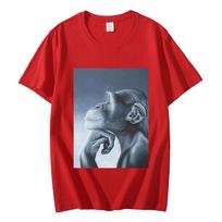 Funny Rage Bait Monkey Meme Tshirts Fashion Vintage Short Sleeve Tshirt Unisex Women Clothing Summer High Quality Cotton T Shirts 4XL