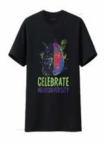 unisex Autism Infinity Symbol Celebrate Neurodiversity T Shirt White X Large Vintage Washed Soft Designer Clothes Streetwear S įvairiaspalvis