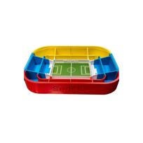 Futbolo stadiono užkandžių padėklas su keliomis sekcijomis tvarkingam patiekimui ir lengvai pasiekiamas. Tinka vakarėliams ir susibūrimams. One Size