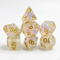 Polyhedral Dice Set for Gaming, 7 Pcs Dice, Resin Set, Rounded Edge Gaming
