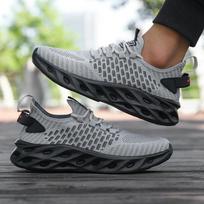 Soft Soled Men's Running Shoes Summer Breathable Anti-Odor Mesh Sports Shoes   Outdoor Walking Training Tennis Sneakers 42