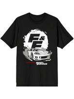 Bioworld The Fast & The Furious Race Car Logo unisex's Black T-Shirt S įvairiaspalvis