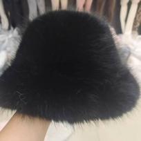 Women's Autumn/Winter Plush Fox Fur Bucket Hat - Cute, Face-Slimming, Girly Style