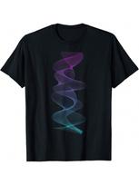 Abstract Vector Smoke Geometry Pattern Fractal T-Shirt S įvairiaspalvis