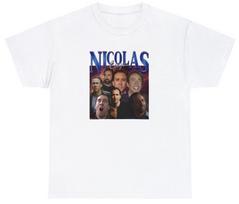 Nicolas Cage 90s Bootleg Rap Unisex T-Shirt Funny Nick Nic Cage Parody Gift Y2K Tee Graphic Tee L