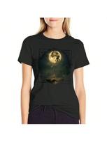 Pulling The Moon T-Shirt Anime Aesthetic Clothing New Edition Designer Clothes Wounisex Luxury S įvairiaspalvis