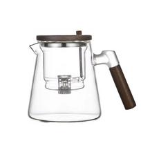 Creative Magic Glass Teapot 750ml One-button Filtering Teapot Tea Pot with Infusers  Loose Tea balta