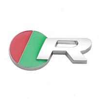 3D metalo R logotipo priekinių grotelių automobilio lipduko emblemos ženklelio lipdukai, skirti X-TYPE F-TYPE XE XF XJ XJR XFR R-Sticker-Style1