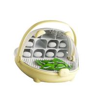Transparent Silkworm Habitat Cage With Breathable Design And Removable Chamber For Easy Observation And Better Breeding geltona