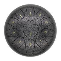 11 tonų Handpan būgnas su būgno plaktuku, pirštų antgaliais, perkusija, 6 colių plieninis liežuvinis būgnas, įrankis meditacijai, jogai, 10 spalvų