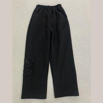 Y2k retro trendy solid color casual loose sweatpants S juoda