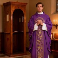 Stage Performance Prayer Monk Coat Loose Long Robe Free size violetinė