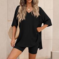 Women's Fashionable Casual Set XXL juoda