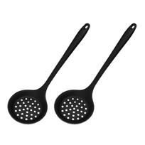 Set of 2 Kitchen Strainer Spoon Silicone Skimmer Slotted Spoon Strainer Ladle Strainer Spoon for Draining and Cooking juoda
